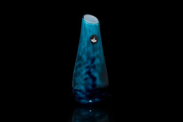 "Blackwater" Vase - blaue Vase für eine Blume