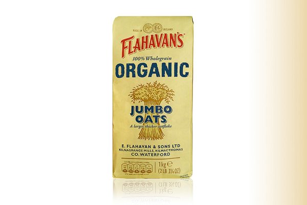Flahavans Organic Jumbo Oatflakes, 1KG