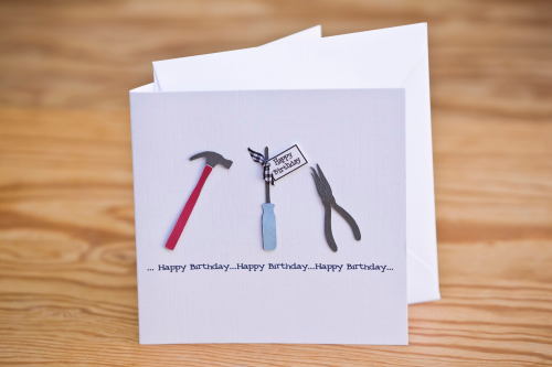 Handgefertigte Glückwunschkarte zum Geburtstag: Happy Birthday VIII